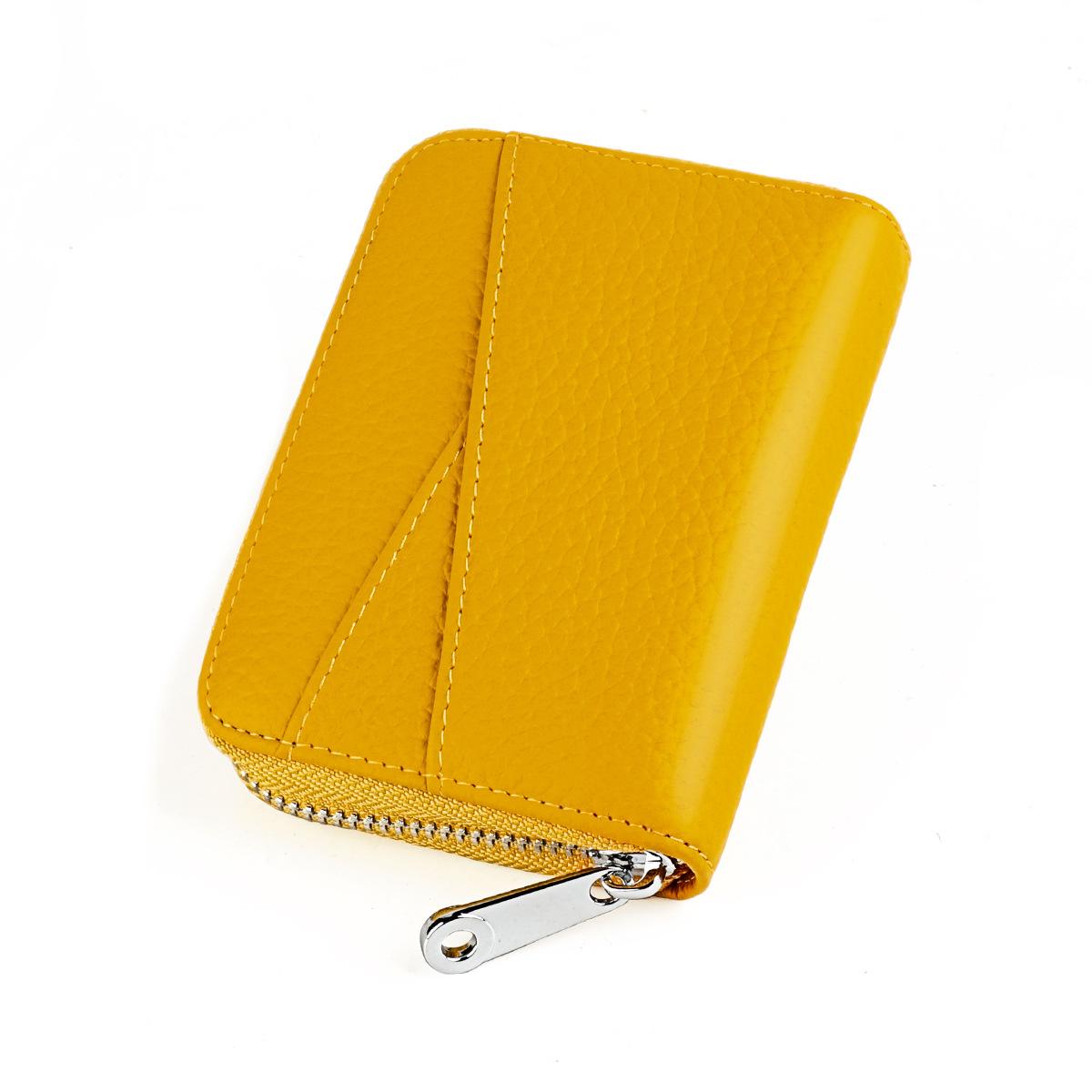 Cartera Minimalista De Cuero Genuino Con Cremallera Para Mujer — фото 12