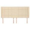 VidaXL Tête de lit avec oreilles Crème 203x23x118-128 cm Tissu3117983