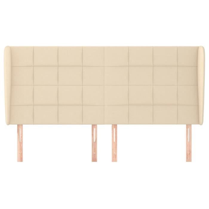 VidaXL Headboard with Ears Cream 163x23x118-128 Cm Fabric3117967