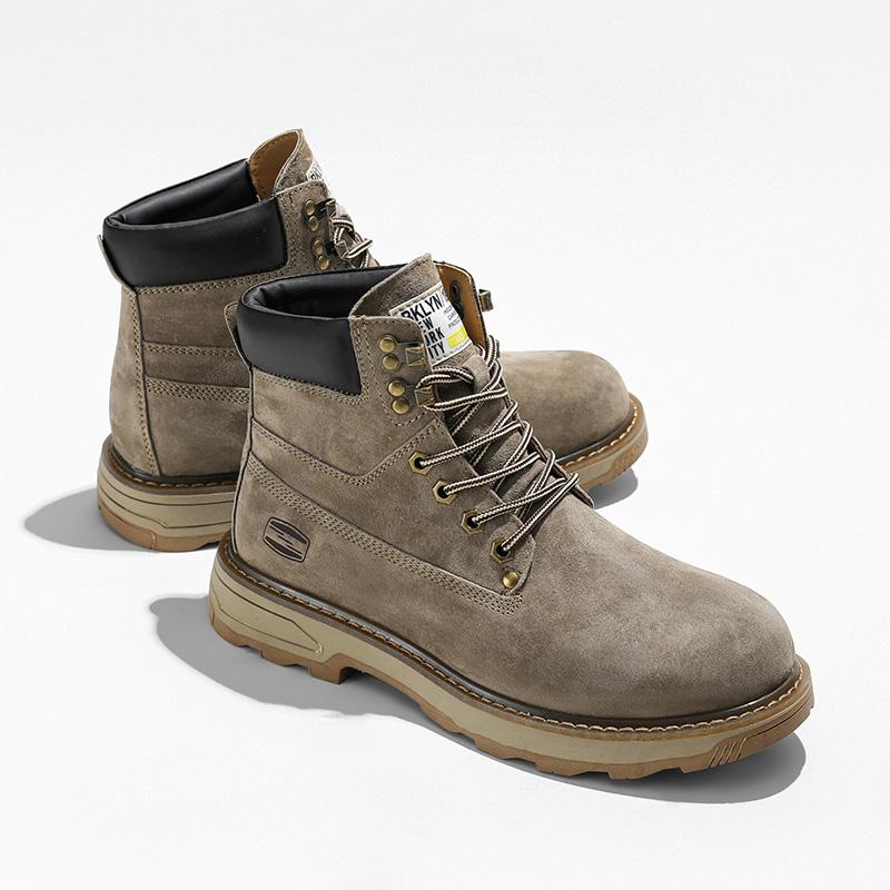 

Модные замшевые ботильоны в британском стиле, кожаные ботинки для мужчин, модная повседневная обувь, зимние мужские ботинки «Челси», универсальные мужские кроссовки для активного отдыха 44 хаки