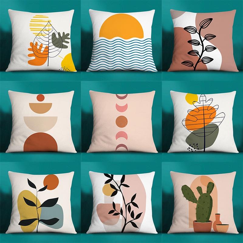 Fashion Classic Square Decorative Pillowcase Geometric Pattern Living Room Sofa Cushion Pillow Home Decor