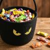 Halloween Baumwollseil Kürbis Korb mit Griffen zur Aufbewahrung von Süßigkeiten und Geschenken