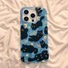 Cartoon Black Cat Phone Case for iPhone 15/14/13 Pro Max - Soft and Compatible
