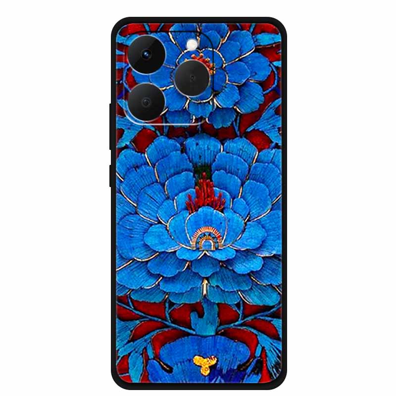 Case For OPPO Realme 15T Embossed Blossoms Funda 3D Relief Flowers Coque Silicone Soft Phone Cover For Realme 15 T 5G Bumper