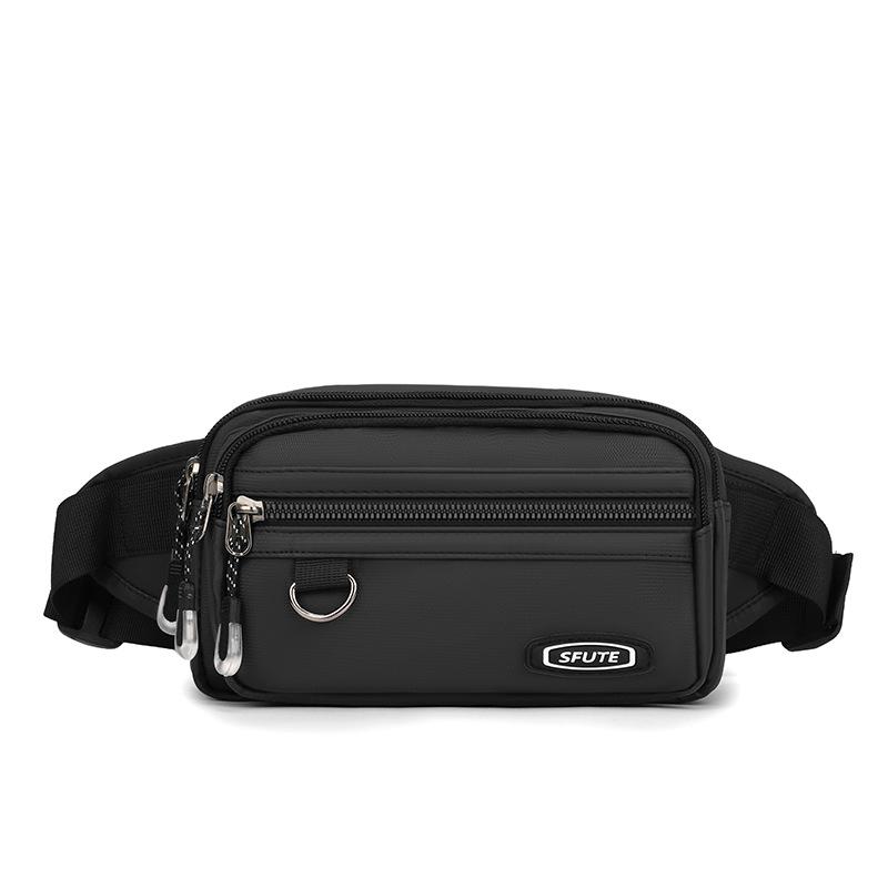 Men's Shoulder Crossbody Bag Multi-Layer Cash Register Waist Bag