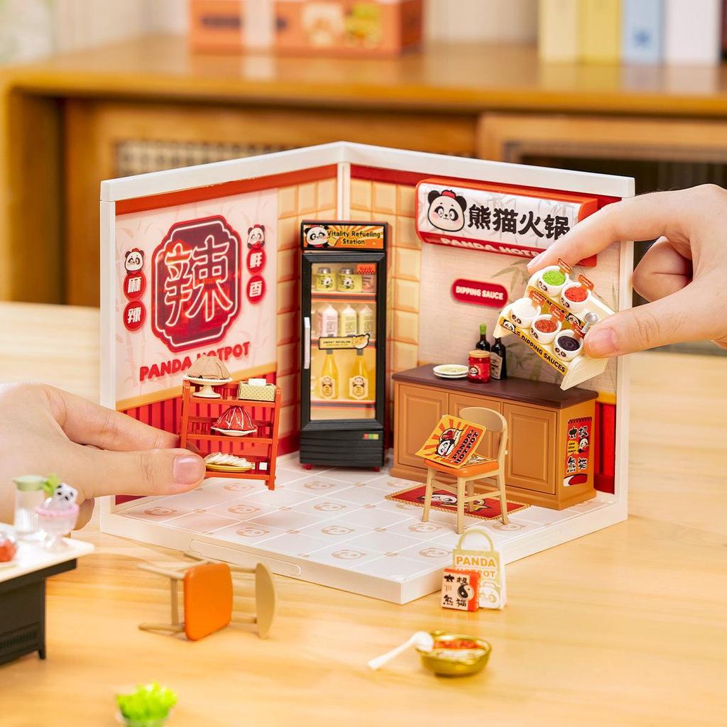 ROBOTIME Rolife 3D Puzzle Super Creator Panda HoPot DIY Miniature House (DW020) | 1:24 Scale