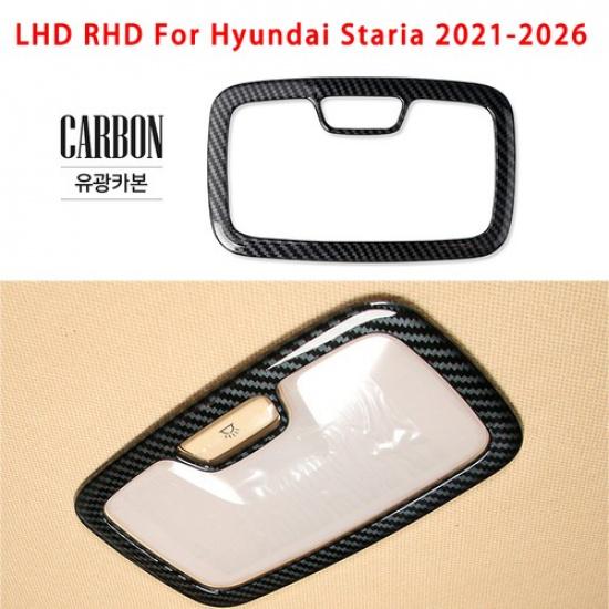 Tuning Abs Headlight Switch Reading Lamp Cover Trim For Hyundai Staria -2026 Carbon Fiber