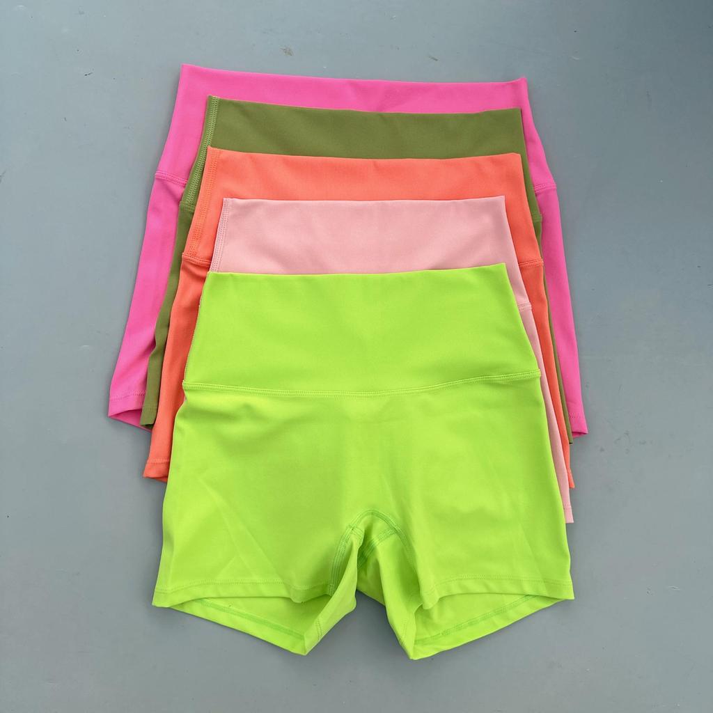 Dopamine Yoga Shorts: High Waist, Breathable, Nude Feel, Elastic Three-Point Safety.
