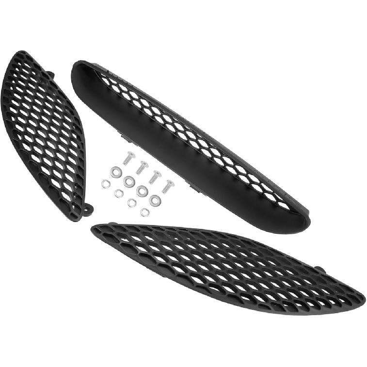 Motoforti Front Hood Bezel Vent Trim Hood Scoop Grille Kit for Dodge Charger 2015-2020 Replacement for 68202462AD 68202581AC 68202580A Long-lasting