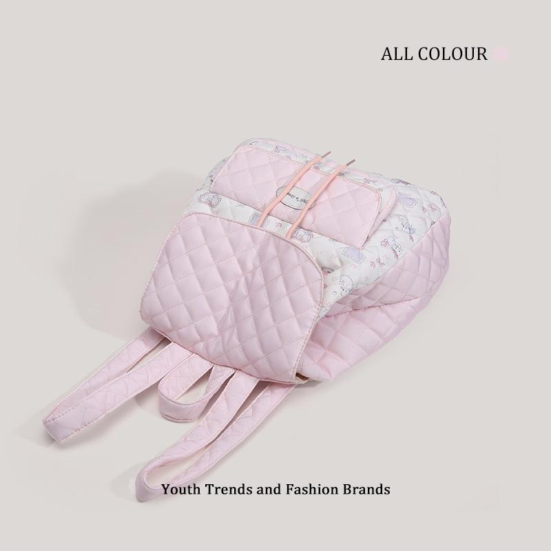 Grid small backpack backpack 2025ins double shoulder spring with mother's bill of lading fragrant Fengling small portable wind single shoulder women