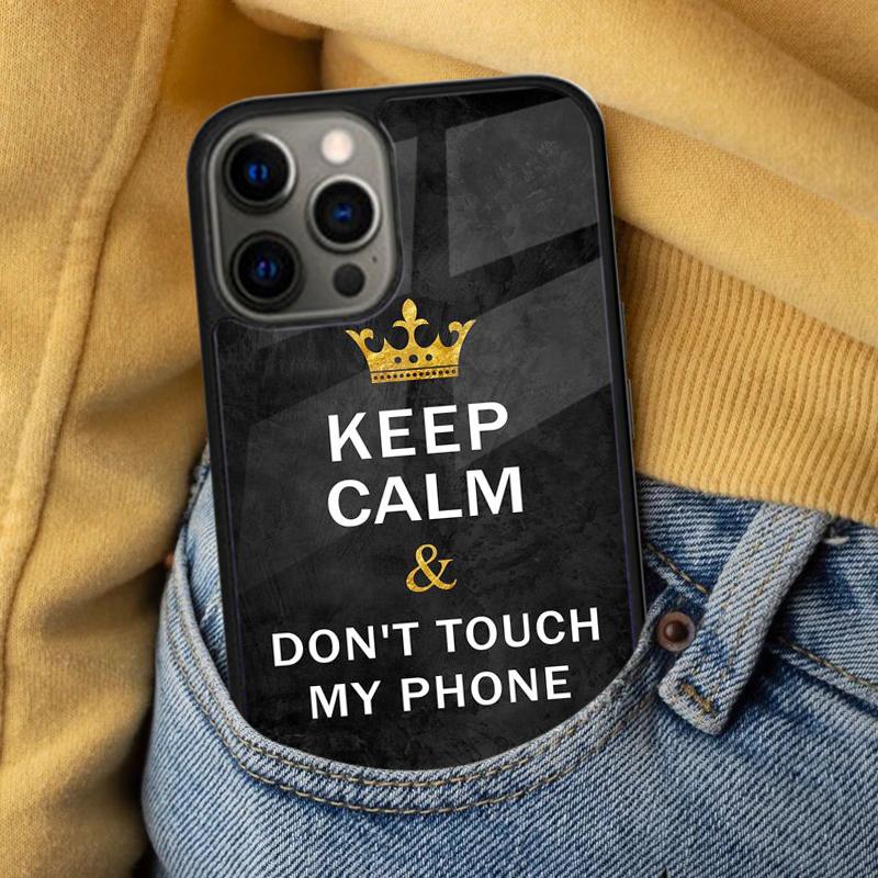 Don't Touch My Phone Soft Phone Case for iPhone 17 Air 16e Pro max 15 Pro 13 14 Plus 11 12 MagSafe Magnetic Coque