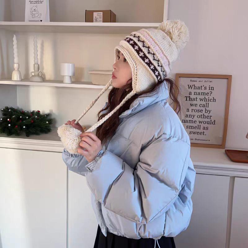 Winter Warm Hat  For Women Cap Outdoor Fair Isle Thickened Cap Protect Ears Warm Wool Couple Cap Cold Hat
