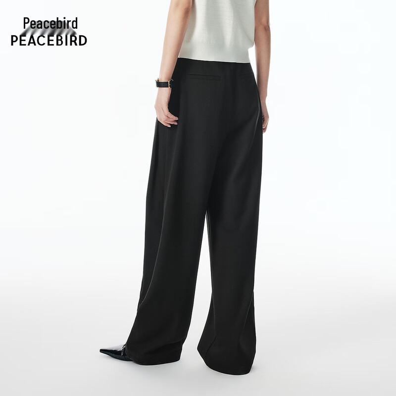 Peacebird Women's High-Waist Pleated Wide-Leg Casual Pants