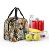 Adorable Dog Puppy And Kitten Friends Insulated Lunch Bag for Women Cooler Thermal Food Box Tote Leakproof Lunch Boxes Container