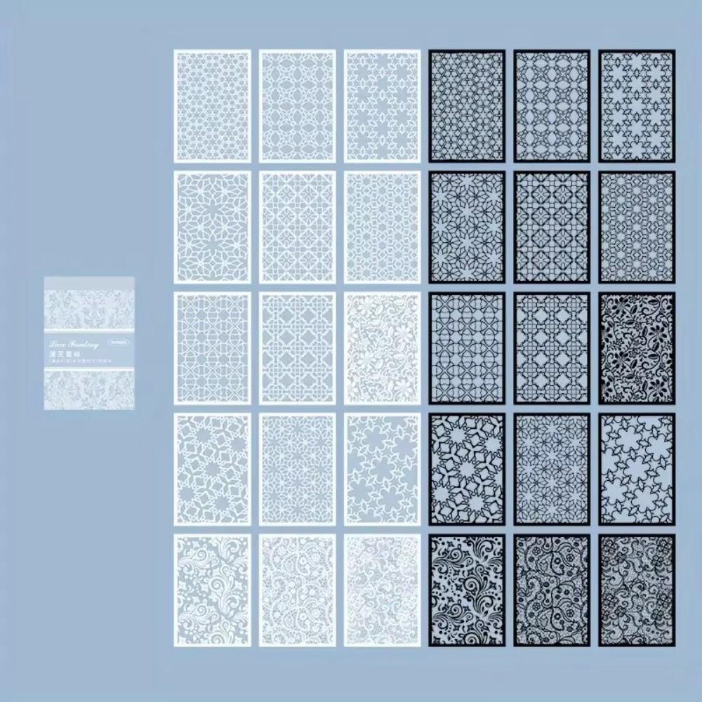 30Pcs PET Decorative Scrapbooking Handmade Creative Background Paper  Journal Stationary 06