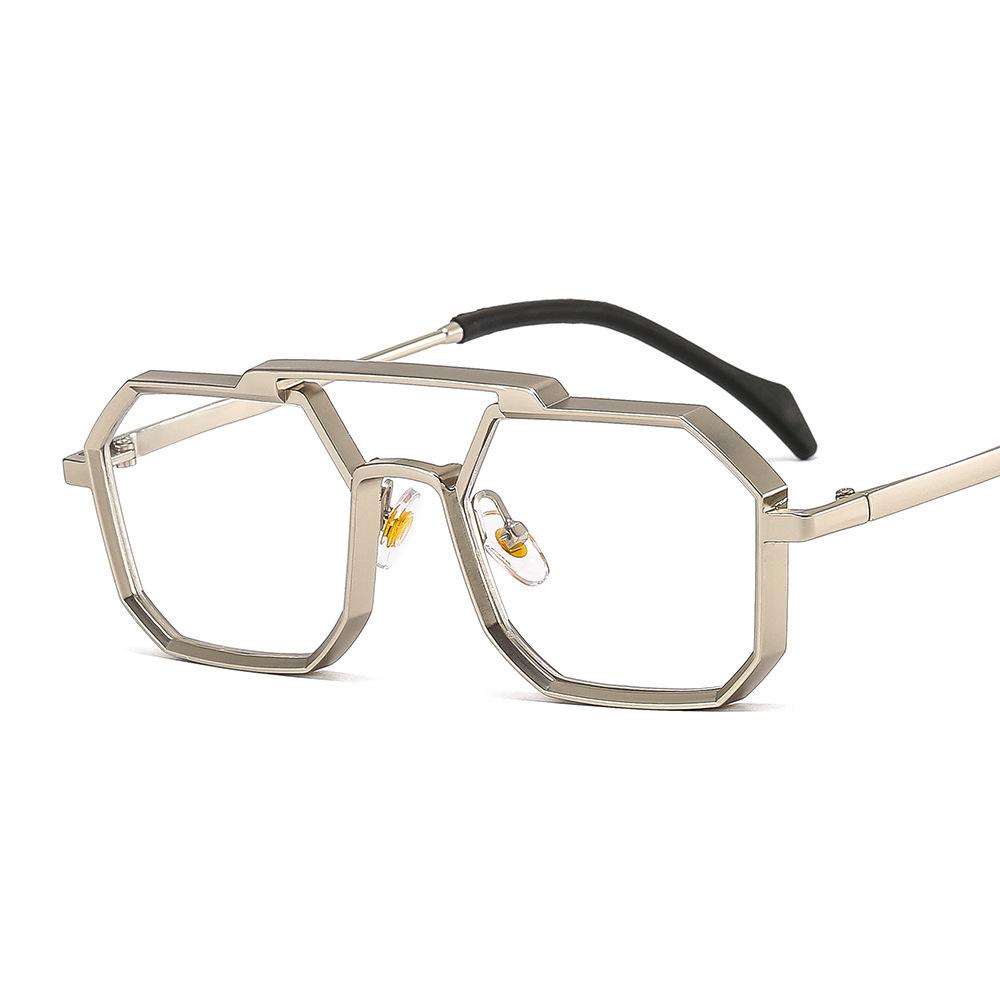 Punk Metal Polygon Sunglasses Men and Women Personality European and American Fashion Sunglasses