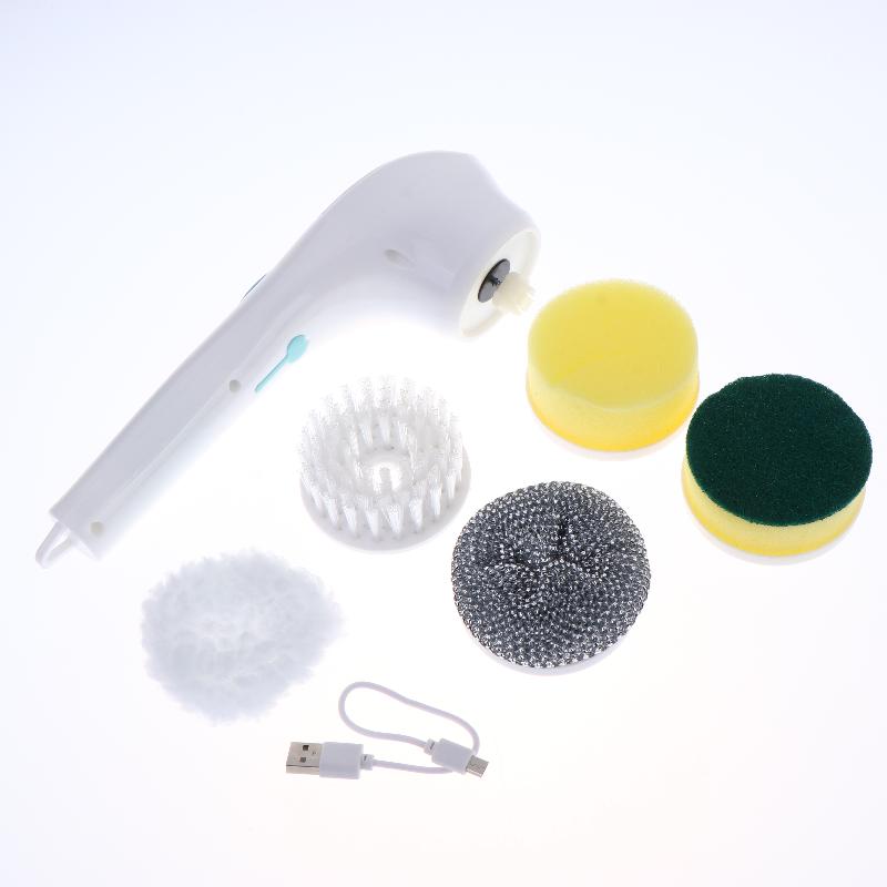 1Set Multifunctional Electric Cleaning Brush Handheld Cordless Cleaning Brush For Bathroom Washing And Kitchen Cleaning Tools