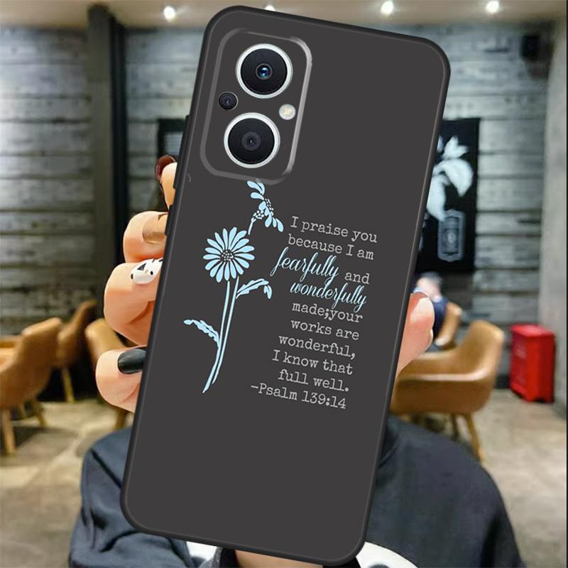Christian Psalms Case For OPPO Reno 8T 7 8 10 11 12 13 Pro 13F 12F OPPO Find X8 Pro X6 X3 X5 Lite Cover Coque