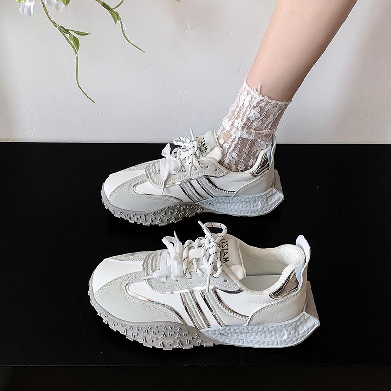 

Retro versatile sports dad shoes 2025 spring and summer new popular women s shoes children s shoes show Autonavi training shoes women 40 бежевый