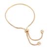 Adjustable Snake Chain Bracelet With Smooth Beads Flexible Sliding Closure Full of Durability Copper Jewelry For Women