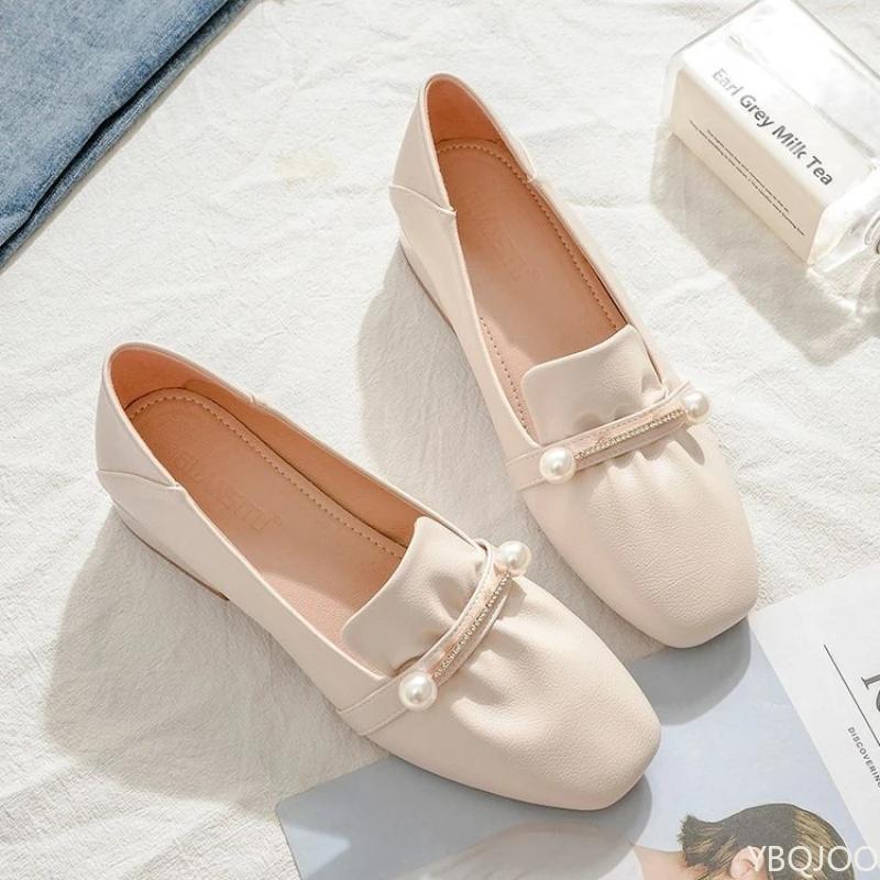 Fashion New Elegant Women's Shoes Pearl Fashion Single Shoe Gentle temperament non slip shoes Comfort casual ladies flats Mujer Zapatos