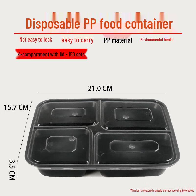 Homeglen Disposable Divided Meal Prep Boxes