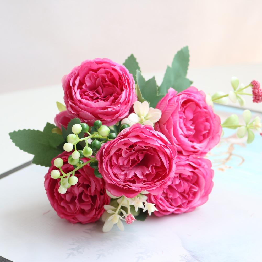 Vases Decoration Artificial Rose Flowers Peony Shape Festival Decoration  Festival Use