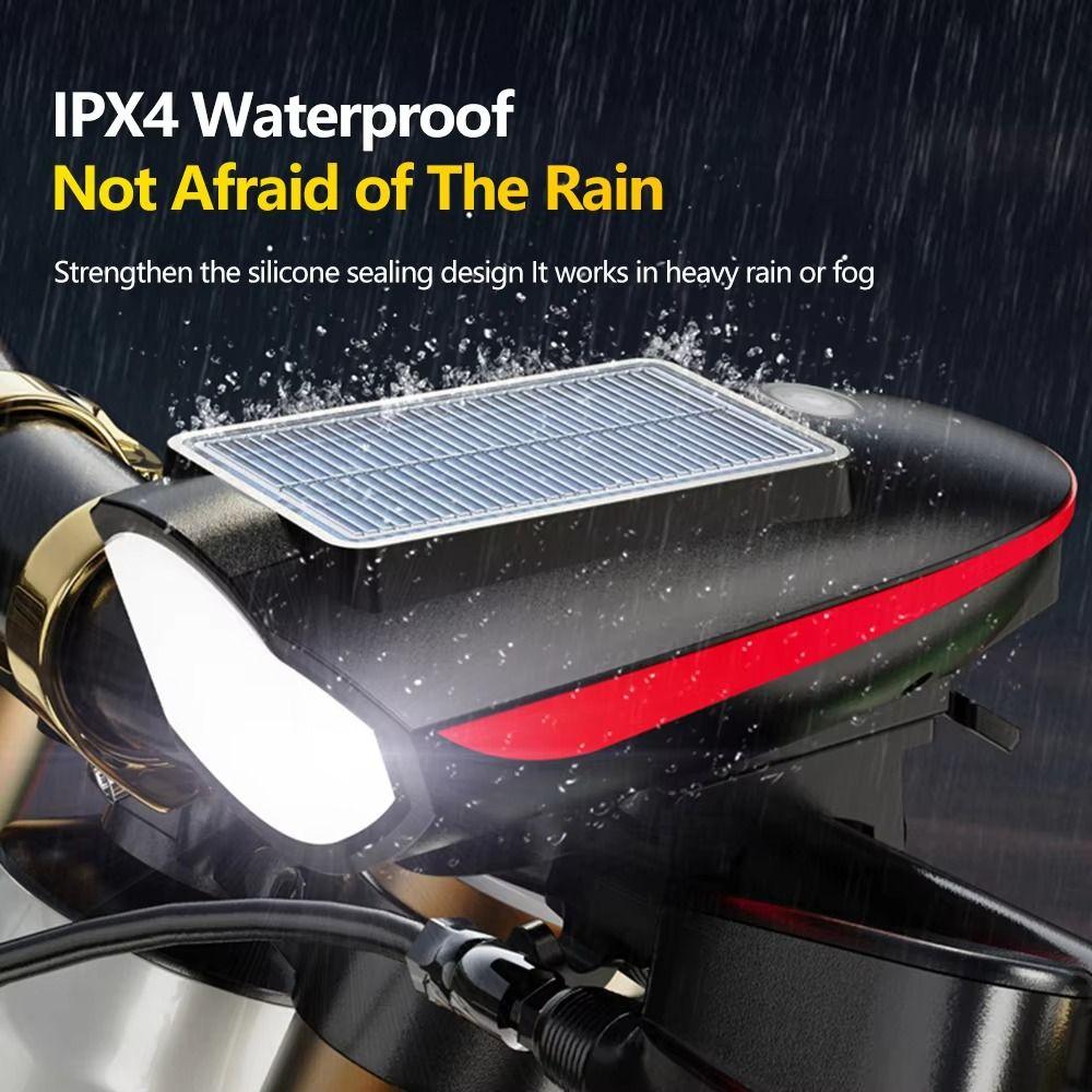 3 Modes Solar Bicycle Light Waterproof Night Riding Lamp LED Bike Front Lamp  Balance Bicycle