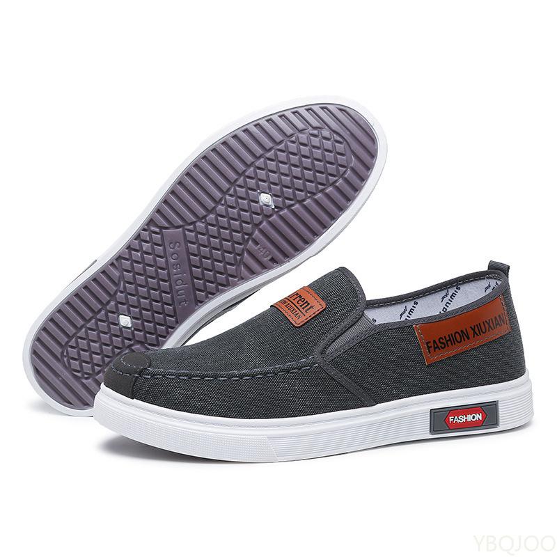 Men's comfortable summer Flats Casual lightweight lazy shoes Fashion trendy canvas shoes Soft soled anti slip work flat Homme