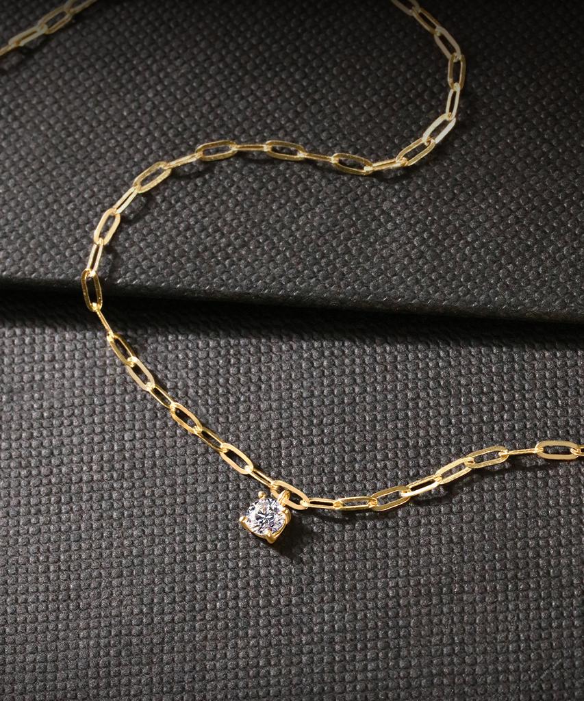 Mcel 14K Eterre Moissanite Diamond Anklet