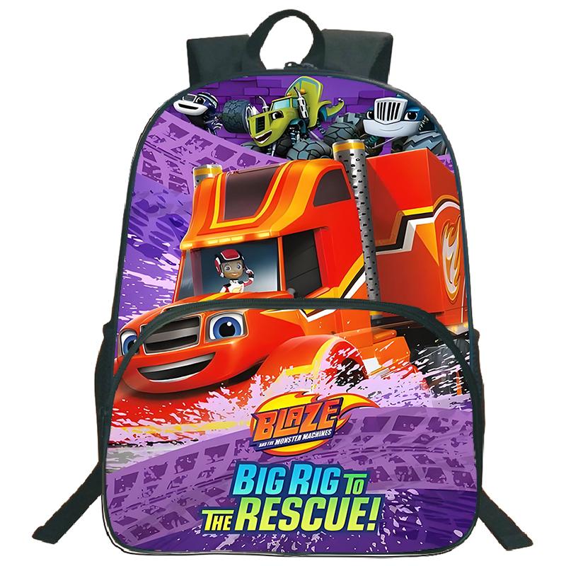 Blaze And The Monster Machines Children's Backpack Schoolbag Boys Girls Backpack Students Large Capacity Travel Bookbag Mochila