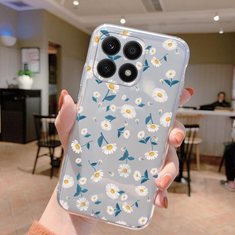 For Honor 70 Lite 5G Case Silicone Soft Clear TPU Coque for Honor X8a X8b X8c X8 5G X6 Phone Cover Print Shell Protection Women