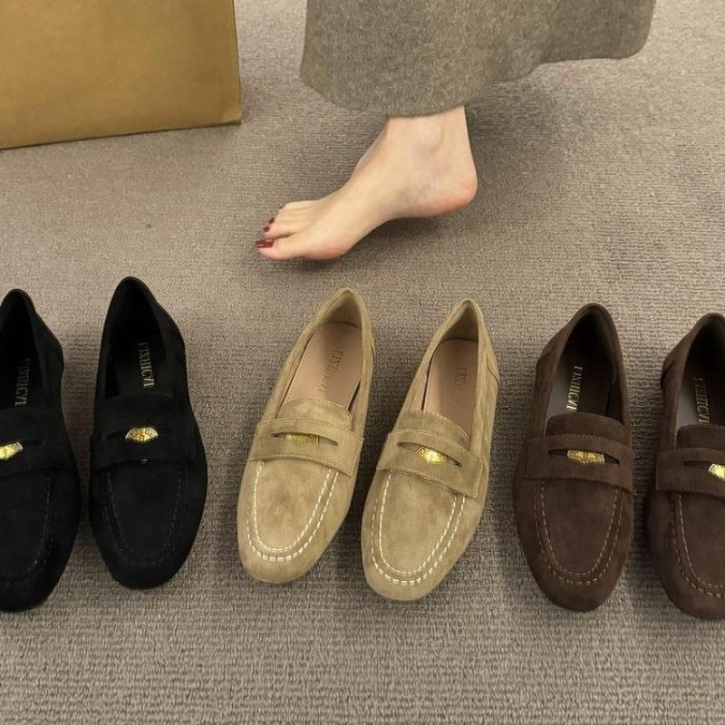 New Style Popular Black Mary Sandals Thick Bottom Loafers British Style Leather Slip-Ons Flat Shoes for Women Zapatos Mujer