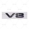 Car Styling 3D V8 ABS Adhesive Emblem Trunk Badge Fender Sticker Body for Defender 90 110 5.0T V8 Octa Black