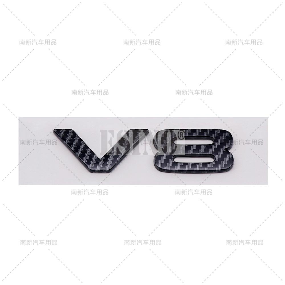 Car Styling 3D V8 ABS Adhesive Emblem Trunk Badge Fender Sticker Body for Defender 90 110 5.0T V8 Octa Black