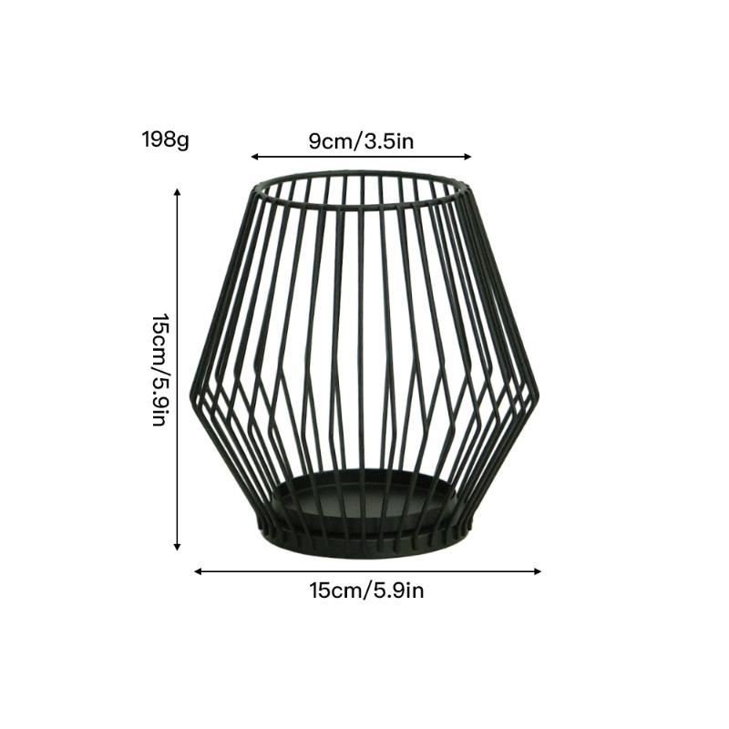

Простые кованые фонари, металлические свечи, подсвечники, реквизит для атмосферы, украшения для домашней гостиной, изделия ручной работы Small чёрный