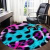 1pc Cheetah Print Vibrant Office Round Area Rug,  Mat Suitable ForOffice, Under Office Chairs Bedroom Living Room Home Decor, Room Deco