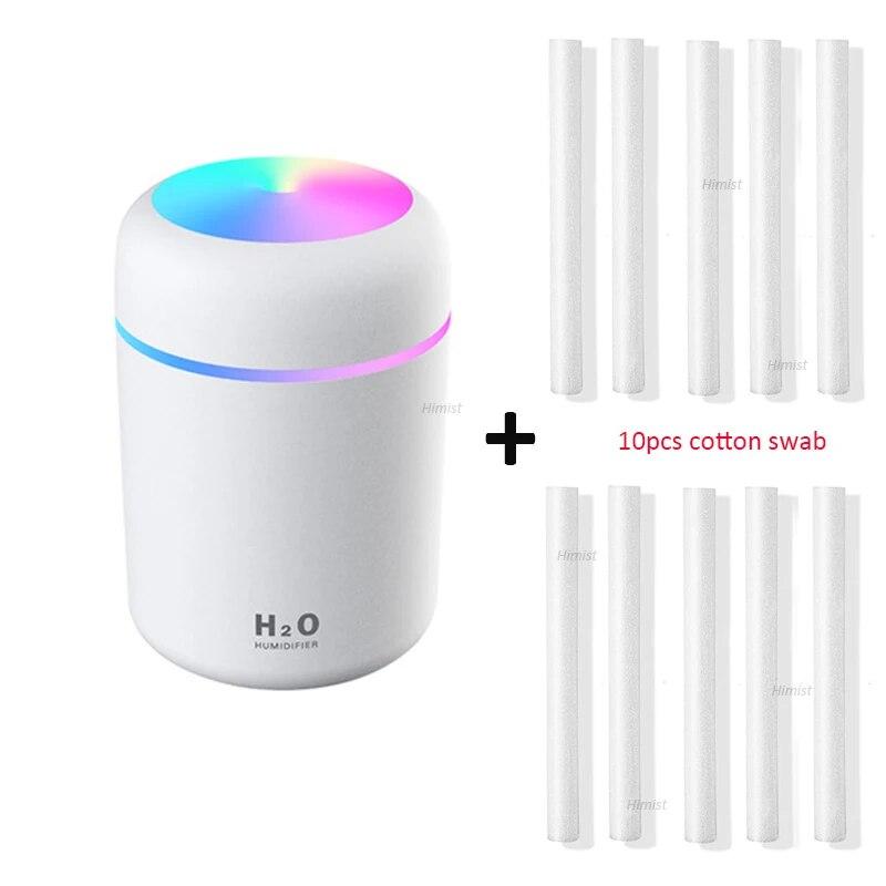 Portable 300ml Electric Air Humidifier Aroma Oil Diffuser Usb Cool Mist Sprayer With Colorful Night Light For Home Car