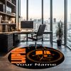 Custom Name Lupin Printed Round Rug Carpet Chair Rug Area Rug Entryway Doormats,for Office Chair Living Room Bedroom Kitchen Room.