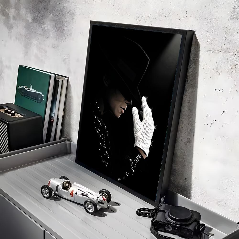 M-Michael J-Jackson Sänger Poster Aufkleber Gemälde Wandbild HD Wandaufkleber für Schlafzimmer Wohnzimmer Zuhause Selbstklebende Dekoration Geschenk