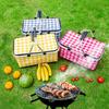 Insulated Foldable Picnic Cooler Bag Portable Thermal Lunch Box for Outdoor Food Storage Summer Camping Takeaway Meal Container