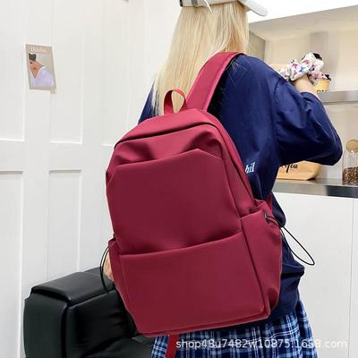 Japanischer Campus-Rucksack für Studenten - Einfarbige, Große Kapazität, Unisex, Lässig, Ideal für Mittel- und Oberstufe, Hochschule und Reisen.