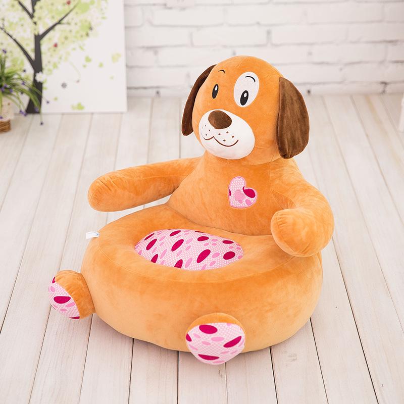 Lazy Kids' Plush Animal Sofa: Dinosaur, Giraffe, Elephant Dolls