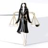 Fashion Enamel Professional Brooches Workplace Character Pins Event Party Decoration Clothes Accessory