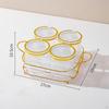 Condiment Jar Container with Holder Integrated Design Multifunction Spice Lids Spoon and for