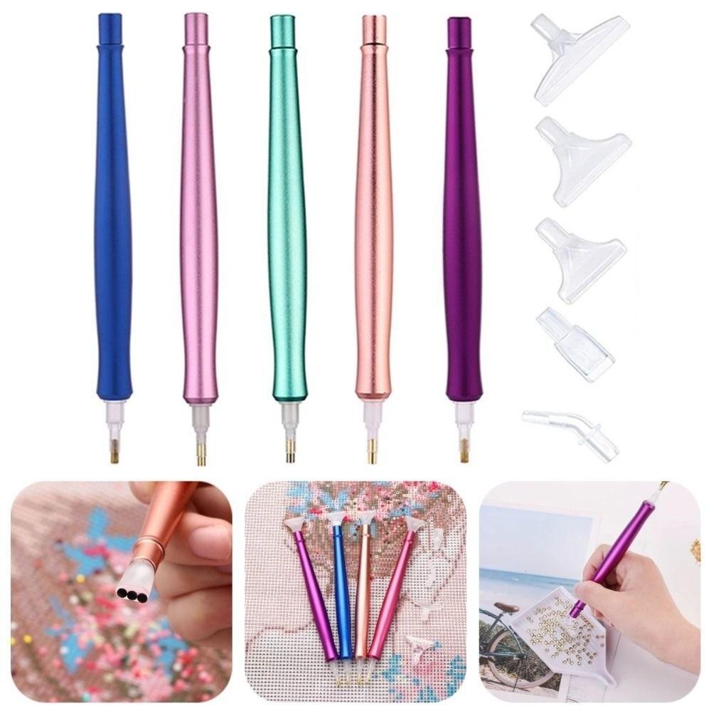 Handmade Alloy Crystal Point Drills Round Square Diamonds Electric Diamond Art Pen  DIY Projects