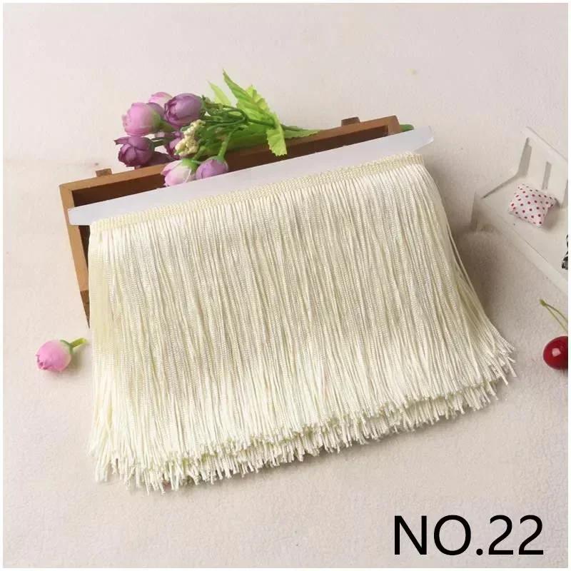 10M 10-30cm Meetee Fransar Tofsar Fransade Väskor Dekorativa Garner Fransar för Gardiner Kläder Spetsband Tygaccessoarer