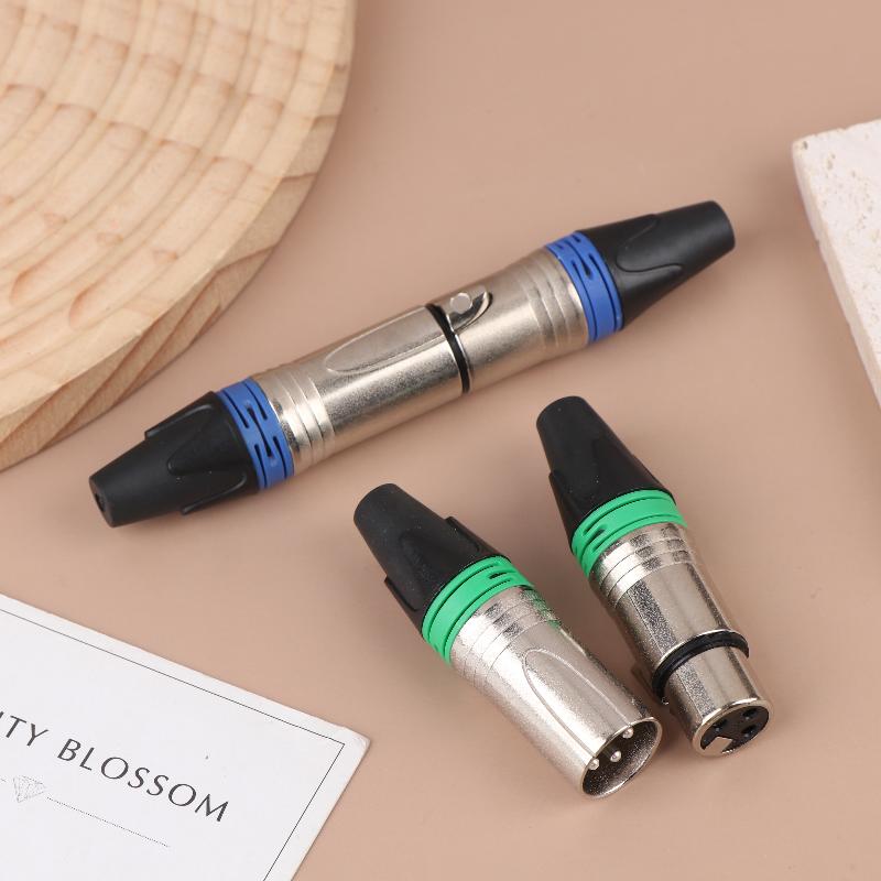 1Pc Pin Xlr Plug Jack Male / Female Microphone Connector Mic Adapter Xlr Cable Terminal Audio Wire Connector
