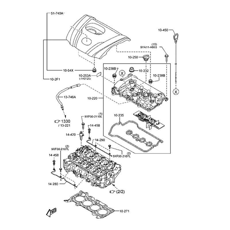 NEW-1 Piece L502-10-210C Valve Cover Cylinder Head Cover Replacement Parts Accessories For Mazda L502-10-210E L36G10210