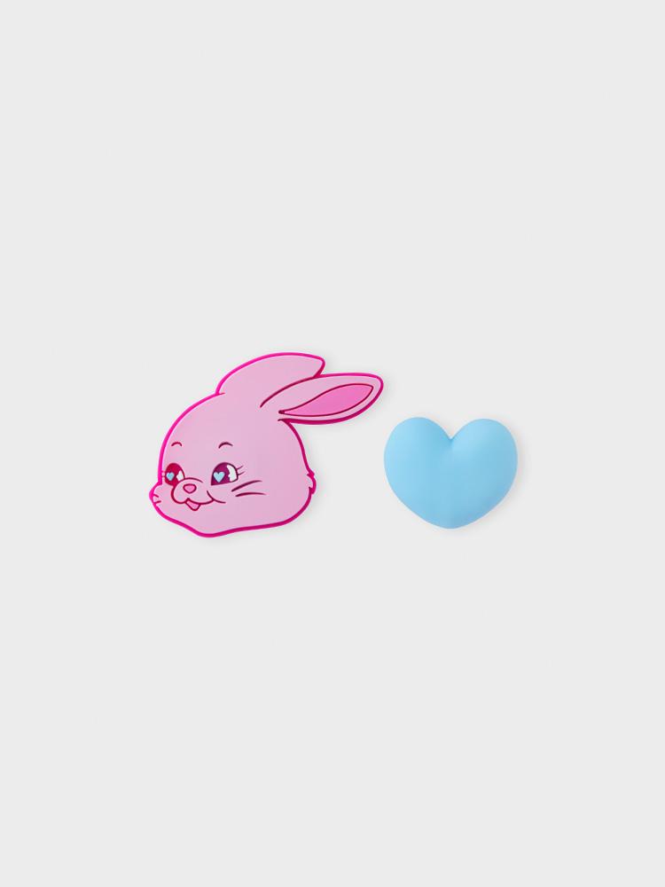 

TOKKI Silicone Stick-On Charms (Pink, 2-Pack)